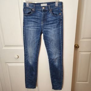 Madewell High Riser Skinny Distressed Jeans